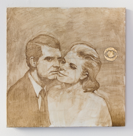 Cary Grant on Acid, circa 1955, 2013, Oil on linen, gold leaf
