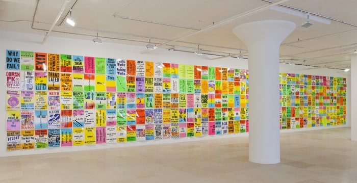 Allen Ruppersberg, The Novel That Writes Itself, 2017 401 Laminated letterpress posters 22 x 14 inches (55.9 x 35.6 cm) each