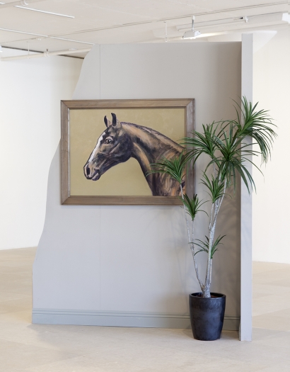 William Leavitt, Cutaway View, 2008, Mixed-media installation with acrylic-on-canvas painting, Painting: 30 x 40 inches (76.2 x 101.6 cm), Overall: 98 x 75 x 26 inches (248.9 x 190.5 x 66 cm)