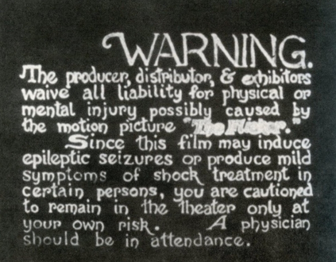 A screening of Tony Conrad’s The Flicker, 1966