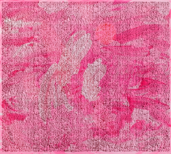{ }, 2014 Oil and enamel on linen 100 x 111 inches (254 x 281.9 cm)
