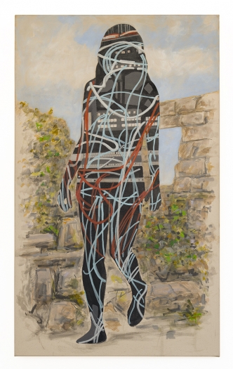 William Leavitt CPU Robot, 2019 Acrylic on linen 50 x 30 inches (127 x 76.2 cm)