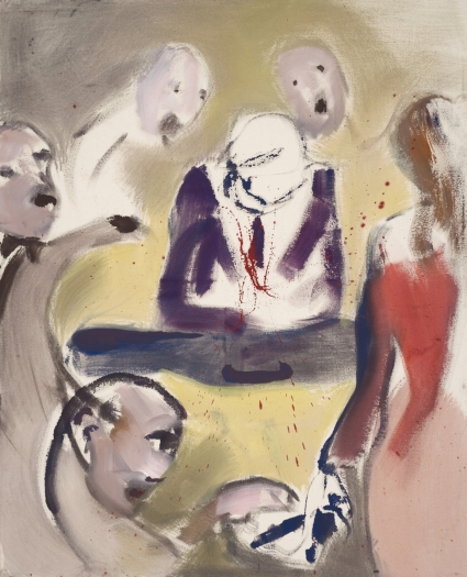 The Shooting of a Violinist, 2010, Acrylic on canvas, 63 x 47 1/4 inches (160 x 120 cm)