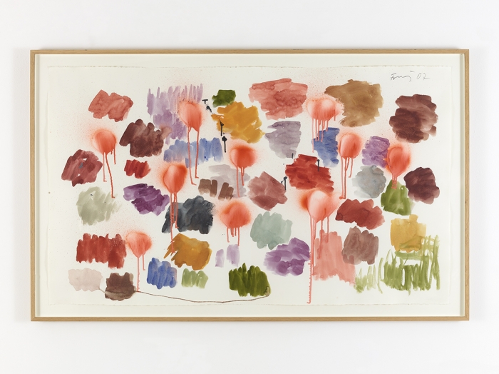Günther Förg Untitled, 2007 Mixed media on Laurier paper Paper: 31 1/2 x 53 7/8 inches (80 x 137 cm) Frame: 36 x 58 inches (147.3 x 91.4 cm)