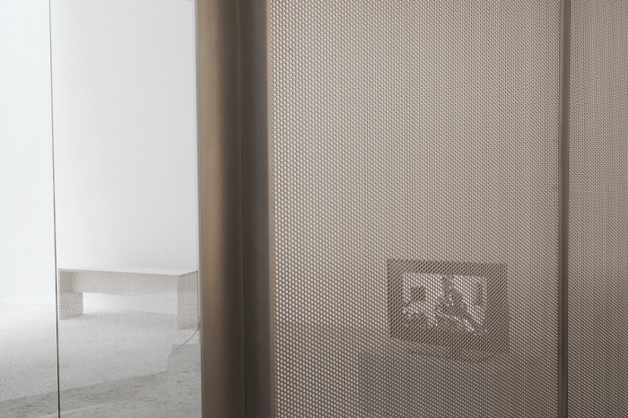 Installation view, Design for Showing Rock Videos (detail), Greene Naftali, New York, 2014