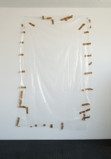 Gedi Sibony If, 2008 Plastic, tape 115 x 77 inches 292.1 x 195.58 cm