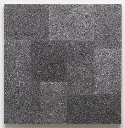 Peter Halley, Never Here, 2017 Acrylic, metallic acrylic, and Roll-a-Tex on canvas 80 x 78 inches (203.2 x 198.1 cm)