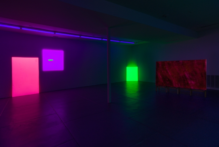Jacqueline Humphries, Installation view, the Dan Flavin Art Institute, Bridgehampton, New York. 