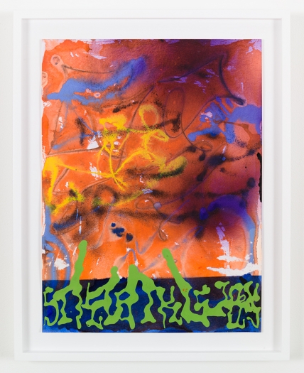 Ida Ekblad Untitled, 2015 Acrylic and marker on paper Paper: 15 3/4 x 11 7/8 inches (40 x 30.2 cm) Frame: 18 5/8 x 14 3/4 inches (47.3 x 37.5 cm)