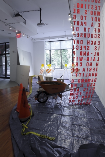 Tony Conrad, Installation view, Studio of the Streets, 80WSE Gallery, New York, 2012