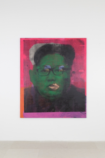 Mathieu Malouf, Suprene Leader VI, 2017 Acrylic and silkscreen on canvas 72 x 60 inches (182.9 x 152.4 cm)