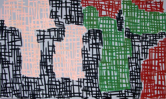Untitled , 1995 Acrylic on canvas 98 3/4 x 165 3/4 inches