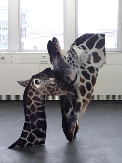 Approximation II, 2012 digital print on aluminum, cutout display 130 x 112 x 20 cm