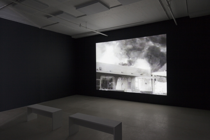 Tony Cokes Black Celebration, 1988 video, b/w, sound 17:11 minutes