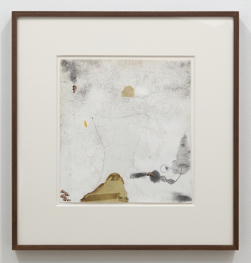 Julie Becker Untitled (Cars and Smog) mixed media on paper 12 x 11 inches (30.5 x 27.9 cm)