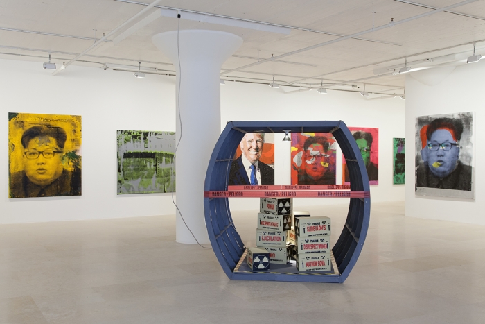Mathieu Malouf, Installation view, Toxic Masculinity Fallout Shelter, Greene Naftali, New York, 2017
