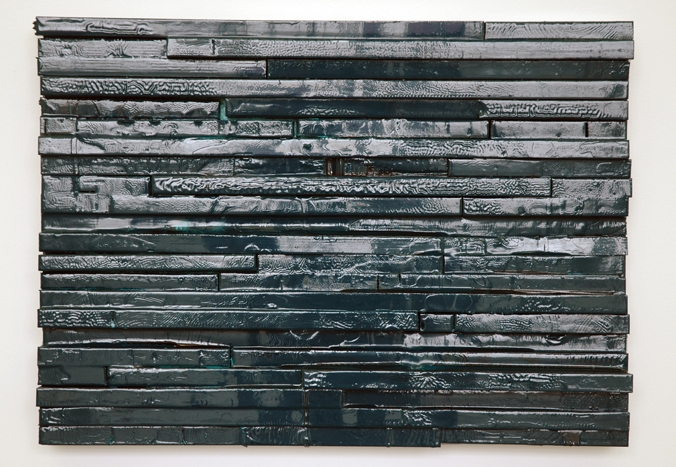 Michaela Meise Glossy Moll 1, 2005 wood, resin enamel 16 x 22 x 3 1/4 inches (40.6 x 55.9 x 8.3 cm)