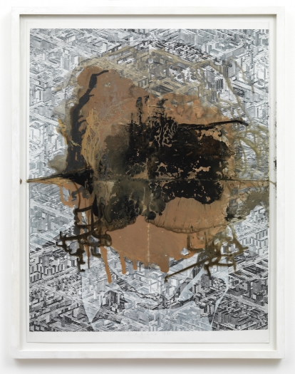 Thomas Bayrle Carlos, 1977/2010 Acrylic, ink, photography collage on cardboard 31 1/4 x 23 1/2 inches (79.4 x 59.7 cm)