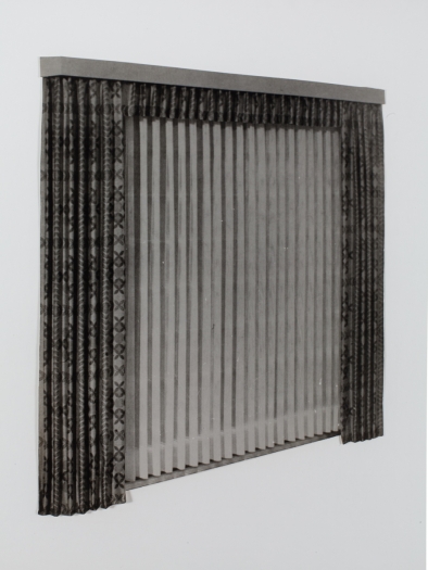 Konrad Lueg Untitled (Gardine schräg), Unknown Photo paper Paper: 11 3/8 x 8 3/8 inches (29 x 21.5 cm) Frame: 16 3/8 x 14 1/4 inches (41.5 x 36 cm)