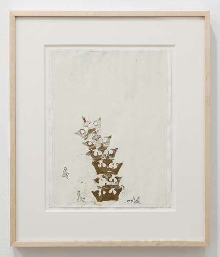 Julie Becker Untitled (Six Crowns), 2002 Mixed media on paper Paper: 11 x 8 1/2 inches (27.9 x 21.6 cm) Frame: 16 1/4 x 13 3/4 x 1 1/2 inches (41.3 x 34.9 x 3.8 cm)