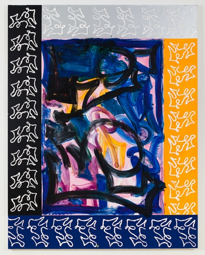 Ida Ekblad Untitled, 2015 Spray paint, oil, turpentine and puff paint on linen 70 7/8 x 55 1/8 inches (180 x 140 cm)