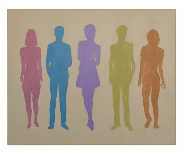 William Leavitt Figures, 2019 Acrylic on canvas 24 x 30 inches (61 x 76.2 cm)