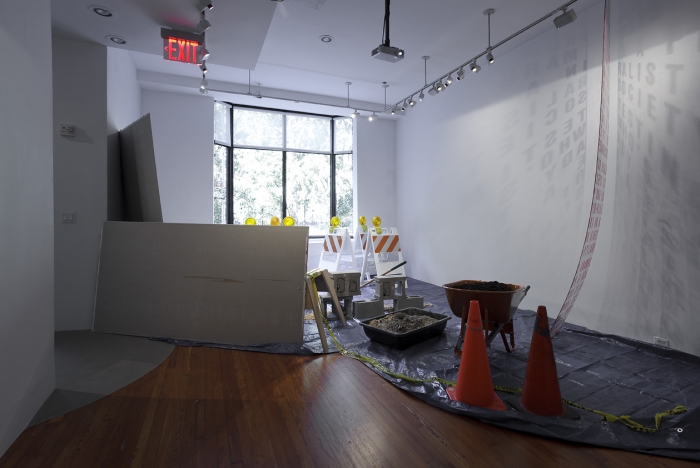Tony Conrad, Installation view, Studio of the Streets, 80WSE Gallery, New York, 2012