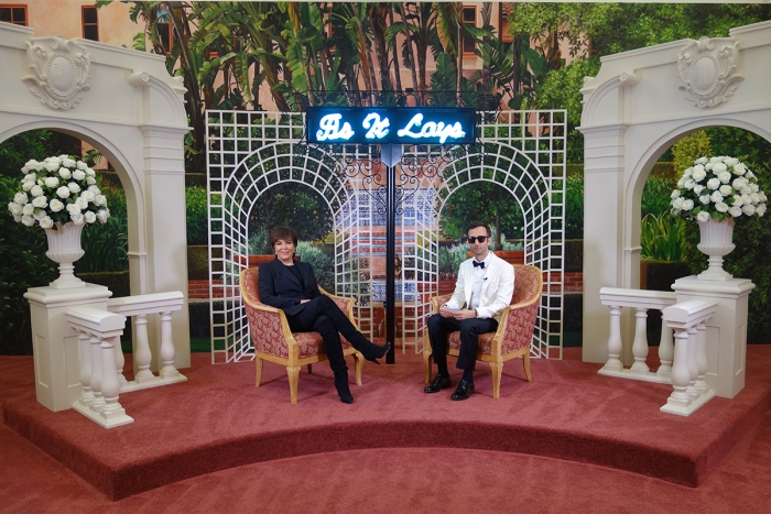 Alex Israel, As It Lays 2, 2019 (Production still with Kris Jenner and Alex Israel)