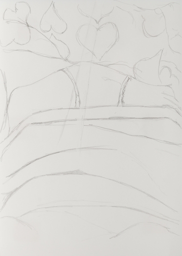 Juliette Blightman Point of View , 2016 Graphite on Paper Paper: 8 1/4 x 5 7/8 inches (21 x 14.9 cm) frame: 9 1/4 x 7 1/2 inches (23.5 x 19.1 cm)