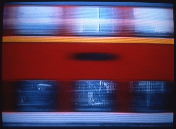Daniel Pflumm Icetrain, 1998 VHS tape still 7 minutes