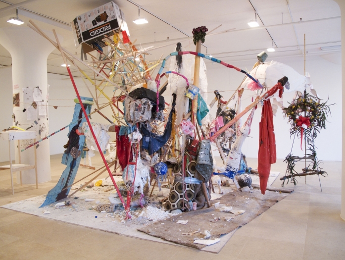 Untitled, 2010, mixed media, 137 x 267 x 198 inches