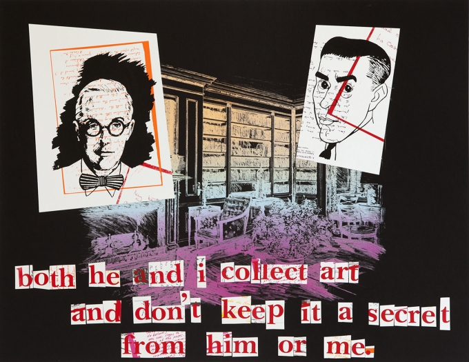 Untitled, 2014, silkscreen, paper: 35 1/4 x 44 1/8 inches, frame: 37 3/4 x 46 7/8 inches, signed