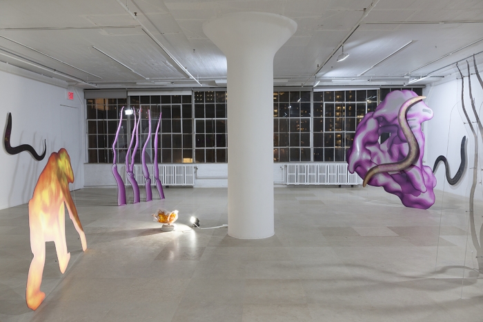 Katja Novitskova, Installation view, Approximation (Storm Time), Greene Naftali, New York, 2016
