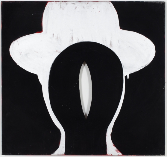 Konrad Lueg Untitled (Kopf Mit Hut), 1963 Casein tempera on canvas 27 1/2 x 29 1/2 inches (70 x 75 cm)