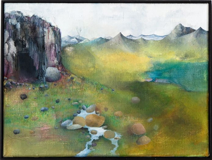 Katharina Wulff Untitled (Landscape), 2010 Oil and charcoal on canvas 11 3/4 x 15 3/4 inches (29.8 x 40 cm)