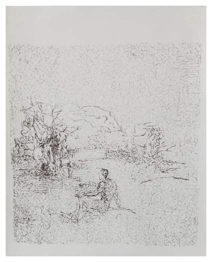 Sergej Jensen Narcissus, 2015 Charcoal on paper Paper: 11 x 8 3/4 inches (27.9 x 22.2 cm) Frame: 13 3/4 x 11 3/8 inches (34.9 x 28.9 cm)