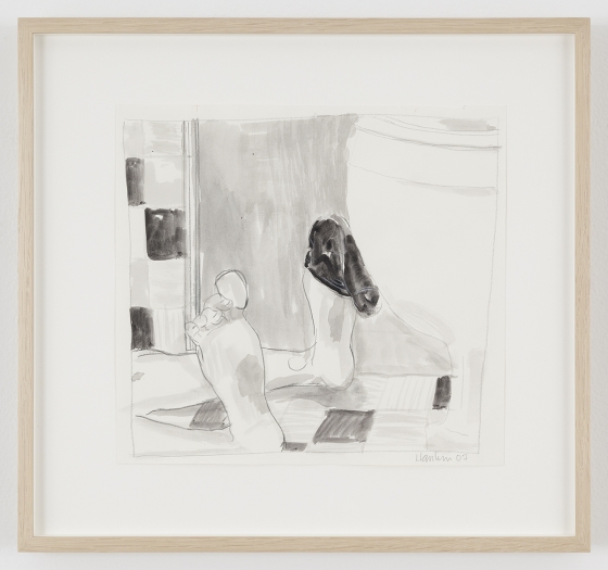 Richard Hawkins Hotel Suicide - 5 , 2007 Acrylic and pencil on paper: 11 x 10 1/4 inches (27.9 x 26 cm) Frame: 15 x 16 1/8 x 1 3/8 inches (38.1 x 41 x 3.5 cm)