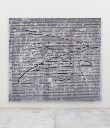 Jacqueline Humphries /%%%|, 2017 Oil on linen 114 x 127 inches (289.6 x 322.6 cm)
