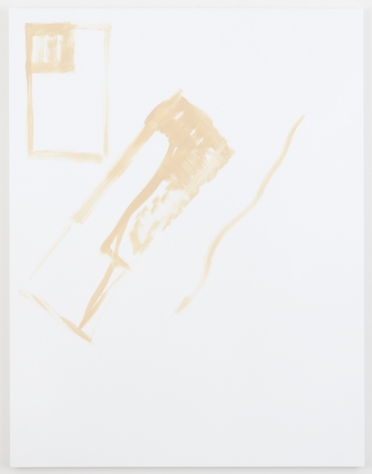 Michael Krebber Herbes de Provence, La briquet, 2018 Acrylic on canvas 70 x 54 inches (177.8 x 137.2 cm)