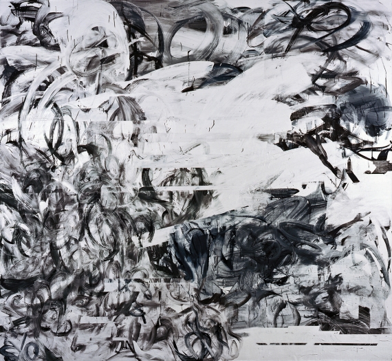 Jacqueline Humphries Cruiser's Creek, 2006 Oil on linen 80 x 86 inches (203.2 x 218.4 cm)