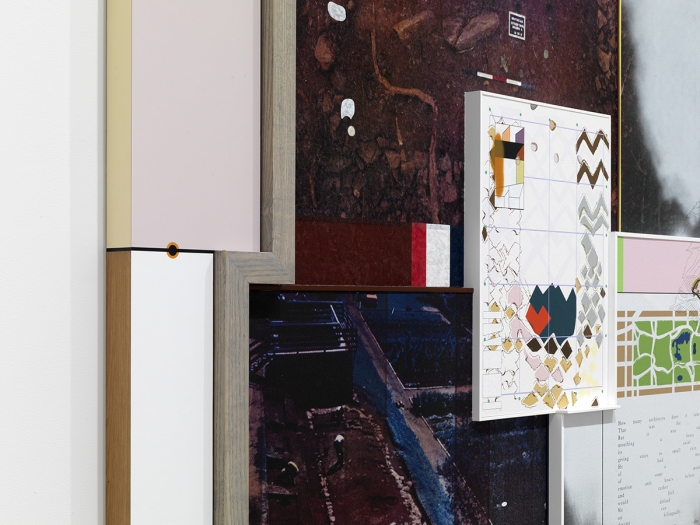 Helen Marten, Limpet Apology (traffic tenses), 2015 (detail)