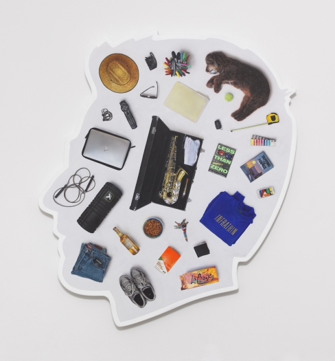 Alex Israel Self-Portrait (Still Life with Mr. Brown), 2018-2019 Acrylic and bondo on fiberglass 96 x 84 x 4 inches (243.8 x 213.4 x 10.2 cm)