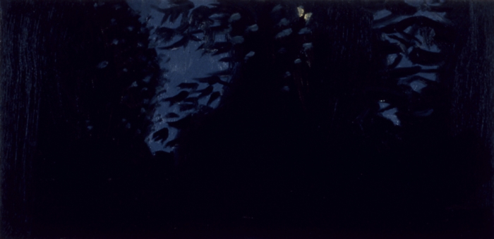 Full-Moon, oil on board, 16 x 8 inches