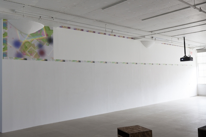 Hilary Lloyd Painting, 2017 Printed wallpaper Dimensions variable