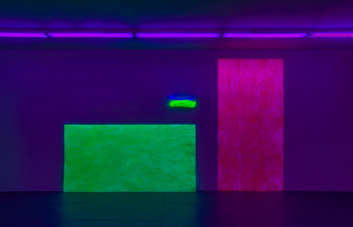 Jacqueline Humphries, Installation view, the Dan Flavin Art Institute, Bridgehampton, New York. 