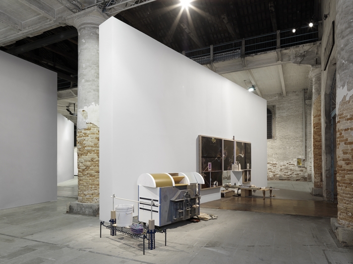Helen Marten, Installation view, All the World's Futures, 56th International Art Exhibition, Venice Biennale, Venice, 2015