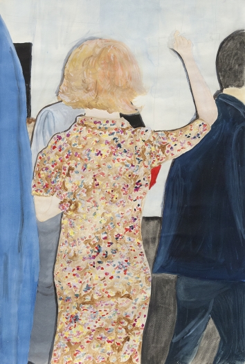 Juliette Blightman Margot, St. Johns, London, 2015 Gouache on paper Paper: 19 5/8 x 27 3/8 inches (49.8 x 69.5 cm) Frame: 17 7/8 x 12 1/2 inches (45.4 x 31.8 cm)