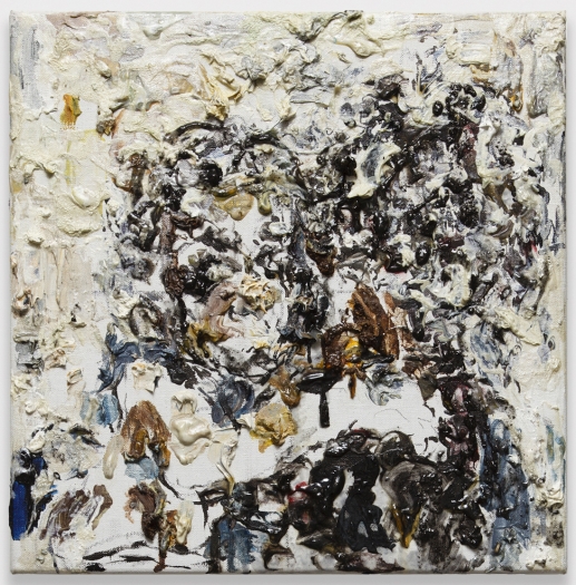 Andy Robert, Here With You, 2018 Oil on canvas, 13.5 x 13.5 x 1 inches (34.3 x 34.3 x 2.5 cm)