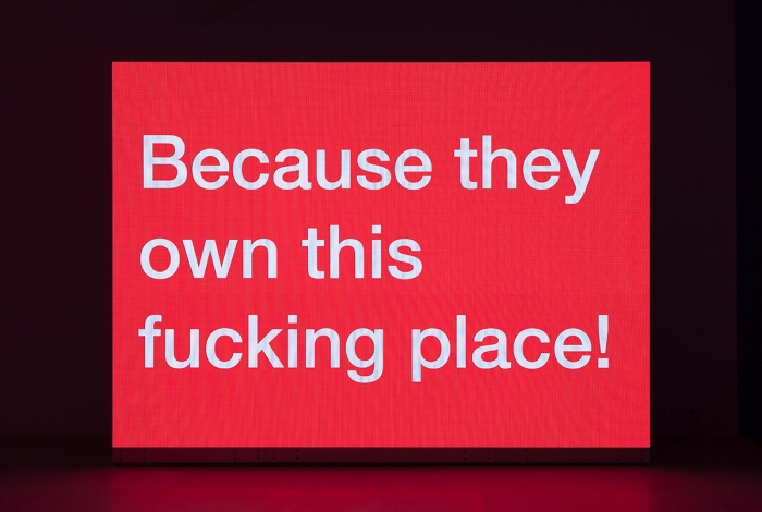 Tony Cokes Evil 35: Carlin / Owners, 2012