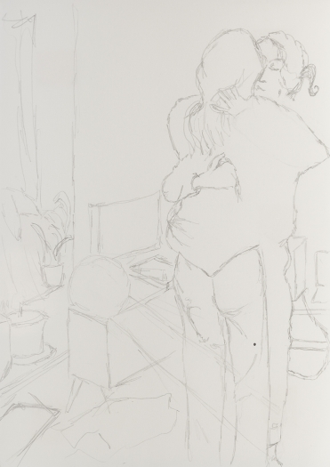 Juliette Blightman 17th January, 2016 Graphite on Paper Paper: 8 1/4 x 5 7/8 inches (21 x 14.9 cm) frame: 9 1/4 x 7 1/2 inches (23.5 x 19.1 cm)